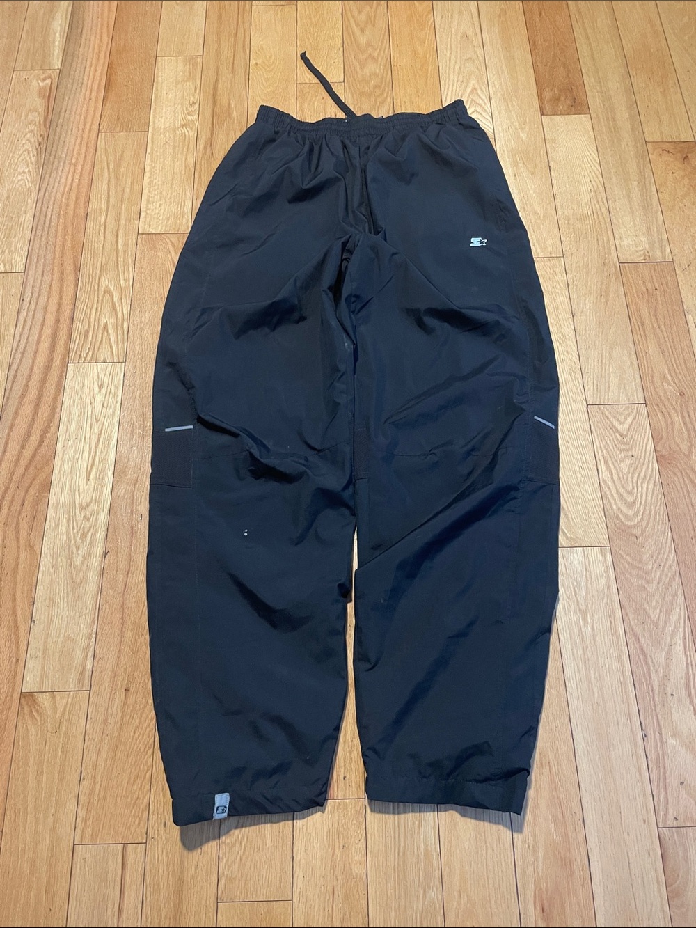 STARTER Black Athletic Pants with Reflective Accents